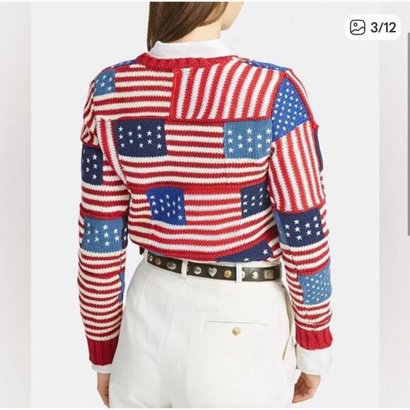 Polo Ralph Lauren | rare patchwork flag sweater new without tags - Picture 3 of 6